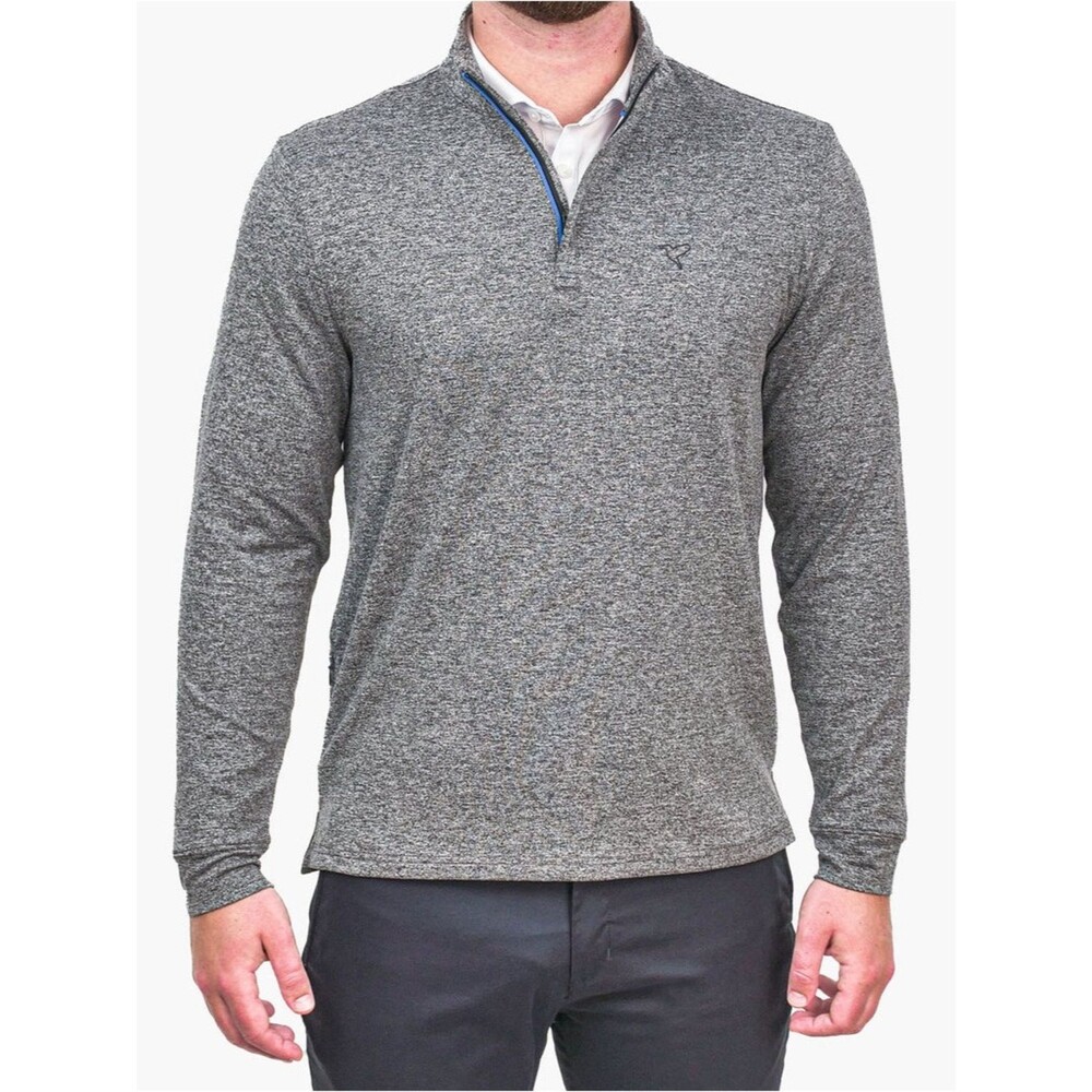 Birddogs Quarter-Zip Sweater Jacket Heathered Grey